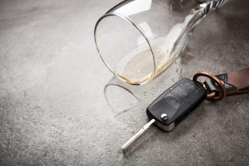car keys and beer glass